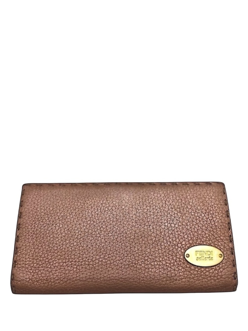 FENDI - MAUVE CALFSKIN LEATHER SELLERIA LONG BIFOLD WALLET